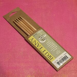 Brittany Wooden Knitting Needles Double Point US sz 10, 7.5”